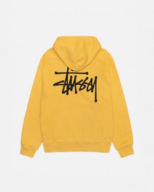 Stussy Basic Stussy Hoodie Pigment Dyed - Unisex Hoodies Pomarańczowe | XPLGW48356