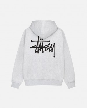 Stussy Basic Stussy Hoodie - Unisex Hoodies Szare | ZPLMJ34267