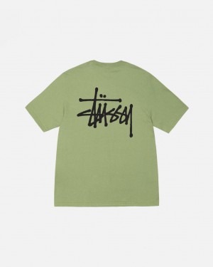 Stussy Basic Stussy Tee - Unisex Shortsleeve Zielone | LPLSX31741