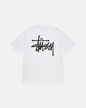 Stussy Basic Stussy Tee - Unisex Shortsleeve Białe | PLICD69344