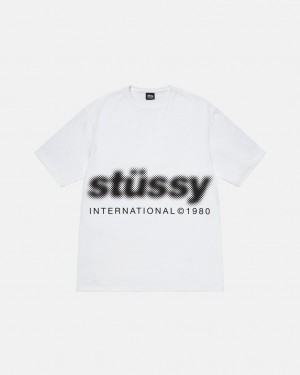 Stussy Blur Tee - Unisex Shortsleeve Białe | XPLBH29600