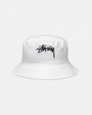 Stussy Bucket Hat Big Stock - Unisex Beżowe | TPLWZ80303