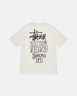 Stussy Built Tough Tee Pigment Dyed - Unisex Shortsleeve Beżowe | PLJBT93117