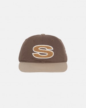 Stussy Chenille S Low Pro Cap - Unisex Brązowe | LPLSX25754