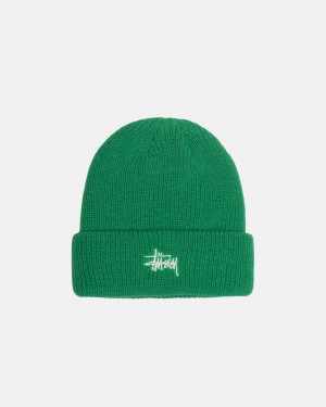 Stussy Cuff Beanie Basic - Unisex Zielone | ZPLMJ50628