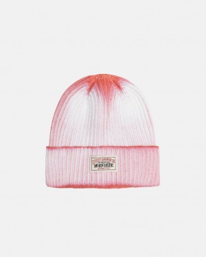 Stussy Cuff Beanie Workgear Spray - Unisex Pomarańczowe | FPLUI39238