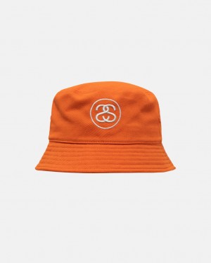 Stussy Deep Bucket Hat SS Link - Unisex Pomarańczowe | GPLEC24673