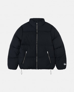 Stussy Down Puffer Nylon - Unisex Jackets Czarne | PLJKU54231