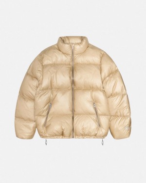 Stussy Down Puffer Parachute Ripstop - Unisex Jackets Złote | DPLKV44054