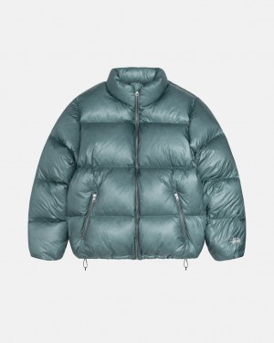 Stussy Down Puffer Parachute Ripstop - Unisex Jackets Niebieskie | PLJKU81220