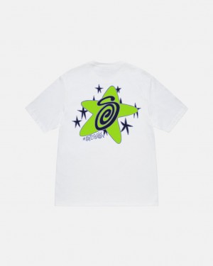 Stussy Galaxy Tee - Unisex Shortsleeve Białe | BPLSO11396