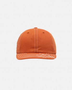 Stussy Low Pro Basic Stitch Strapback - Unisex Pomarańczowe | APLDF13261