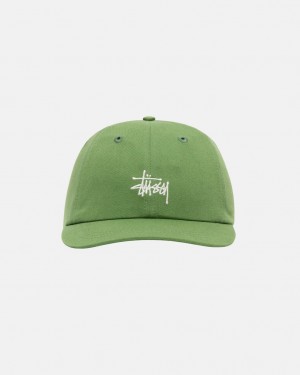 Stussy Low Pro Basic Stock Strapback - Unisex Zielone | EPLVG59947