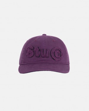 Stussy Low Pro Copyright Applique Strapback - Unisex Fioletowe | UPLTG47971