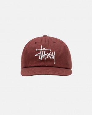 Stussy Mid-Depth Basic Strapback - Unisex Czerwone Brązowe | EPLVG65836