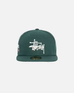 Stussy New Era 59Fifty Authentic - Unisex Zielone | ZPLMJ27207