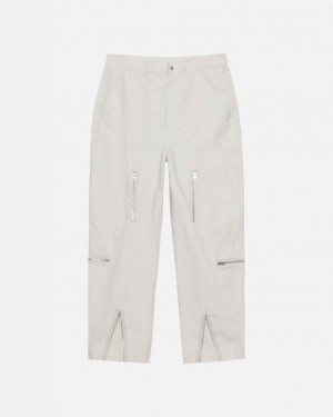 Stussy Nyco Flight Pant - Unisex Jeans Pants Kremowe | PLIIZ46284