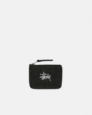 Stussy Płócienne Coin Pouch - Unisex Bags Czarne | PLDFL71662