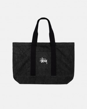 Stussy Płócienne Extra Large Tote Bag - Unisex Bags Czarne | PLJKU47050