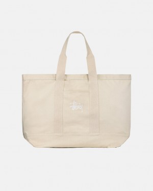 Stussy Płócienne Extra Large Tote Bag - Unisex Bags Beżowe | PLZDE71855