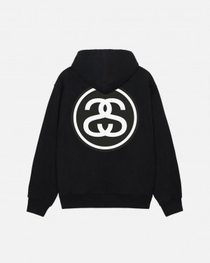 Stussy SS-Link Hoodie - Unisex Hoodies Czarne | GPLEC93426