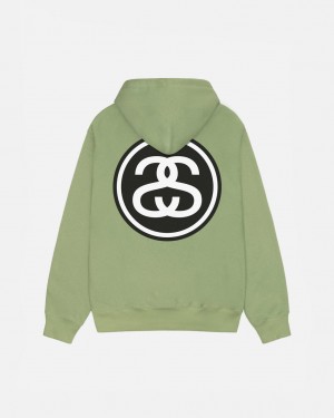 Stussy SS-Link Hoodie - Unisex Hoodies Zielone | TPLWZ26103