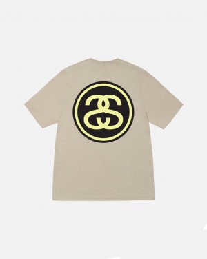 Stussy SS-Link Tee - Unisex Shortsleeve Khaki | DPLKV76674