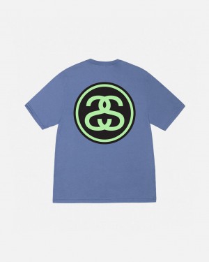 Stussy SS-Link Tee - Unisex Shortsleeve Niebieskie | EPLHC29861