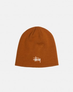 Stussy Skullcap Basic - Unisex Brązowe | PLJVR65699