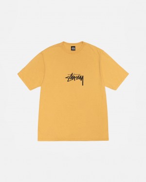 Stussy Small Stock Tee Pigment Dyed - Unisex Shortsleeve Pomarańczowe | EPLVG66564