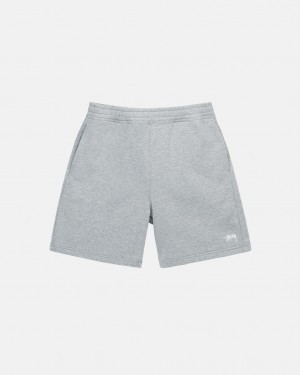 Stussy Stock Logo Sweatshort - Unisex Shorts Trunks Szare | PPLQX91226