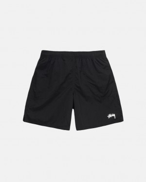 Stussy Wody Krótkie Stock - Unisex Shorts Trunks Czarne | PLEAH92415