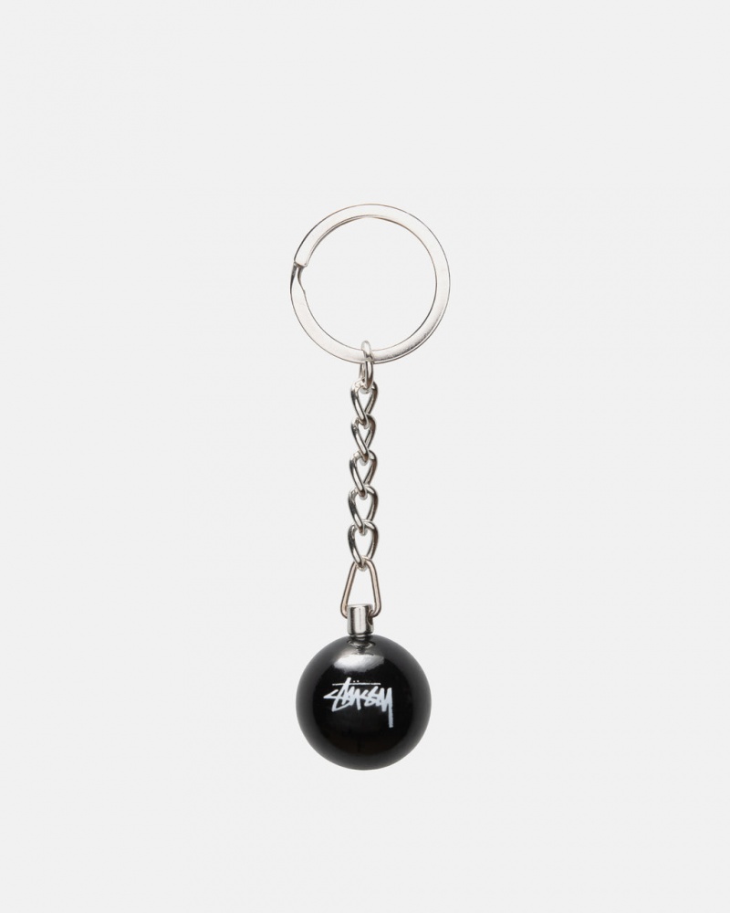 Stussy 8 Ball Keychain - Home Goods Czarne | FPLHY56129