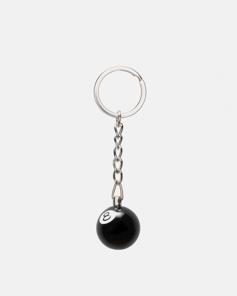 Stussy 8 Ball Keychain - Home Goods Czarne | FPLHY56129