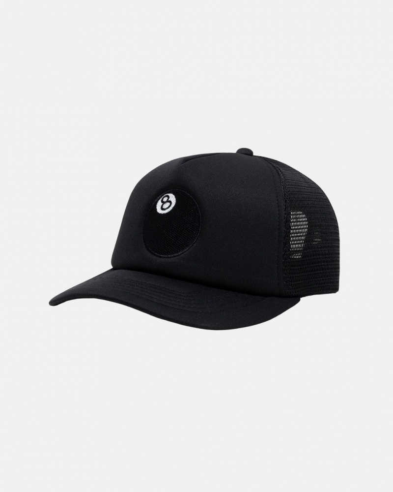 Stussy 8 Ball Trucker Cap - Unisex Czarne | PLXMI44182