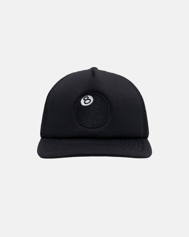 Stussy 8 Ball Trucker Cap - Unisex Czarne | PLXMI44182