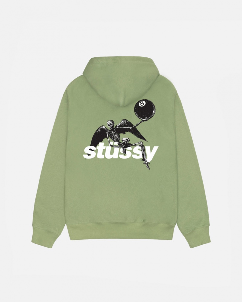 Stussy Apocalypse Zip Hoodie - Unisex Hoodies Zielone | BPLSO44978