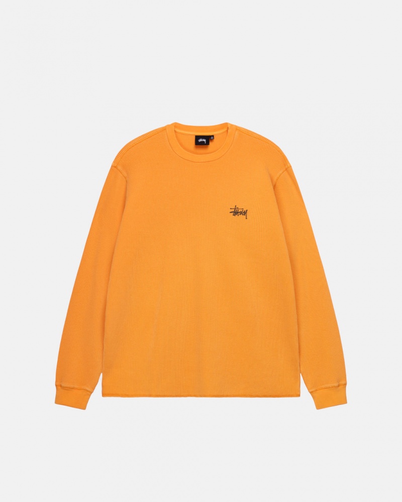 Stussy Basic Stock Ls Thermal - Mens Long Sleeve Knit Morelowe | FPLUI42292