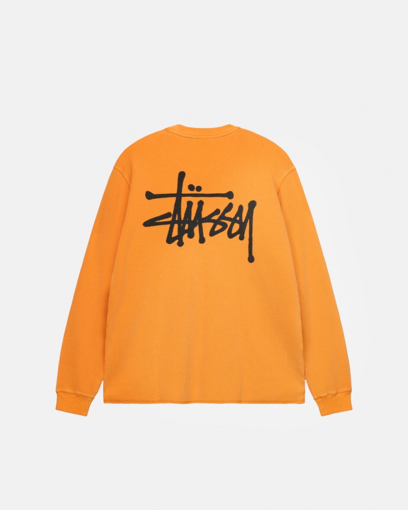 Stussy Basic Stock Ls Thermal - Mens Long Sleeve Knit Morelowe | FPLUI42292