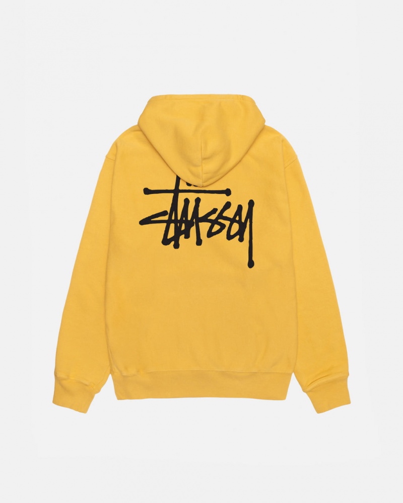 Stussy Basic Stussy Hoodie Pigment Dyed - Unisex Hoodies Pomarańczowe | XPLGW48356