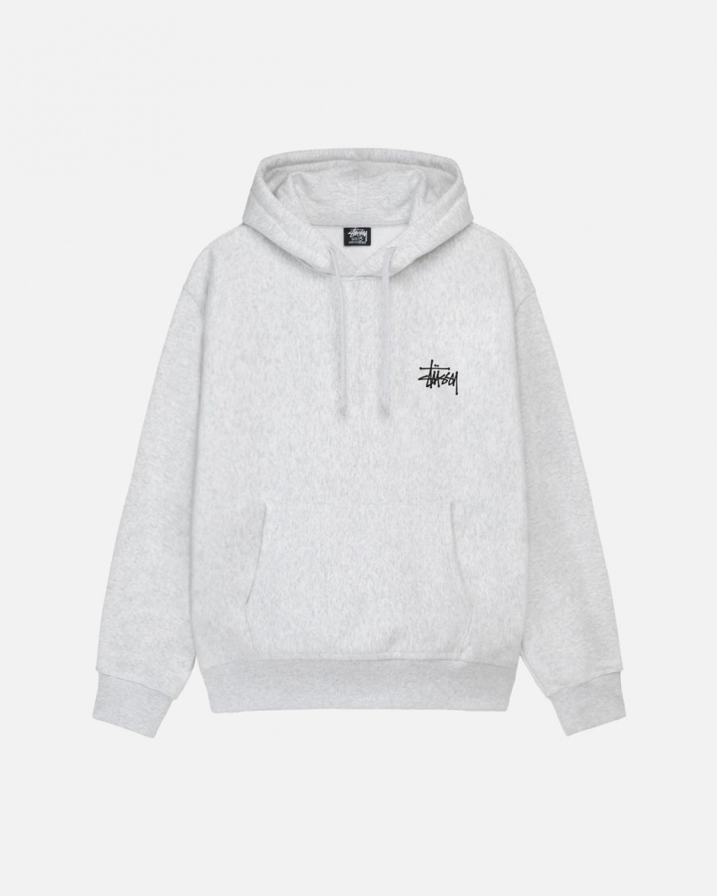 Stussy Basic Stussy Hoodie - Unisex Hoodies Szare | ZPLMJ34267