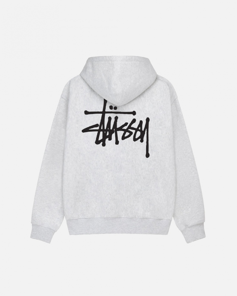 Stussy Basic Stussy Hoodie - Unisex Hoodies Szare | ZPLMJ34267