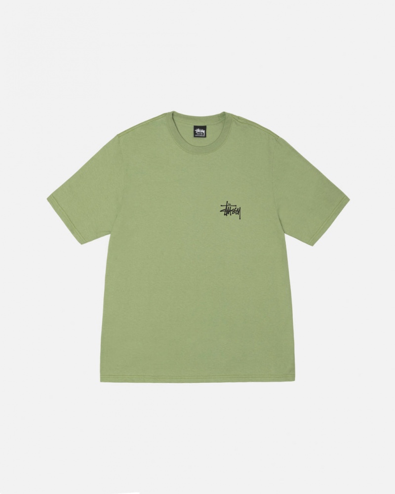 Stussy Basic Stussy Tee - Unisex Shortsleeve Zielone | LPLSX31741