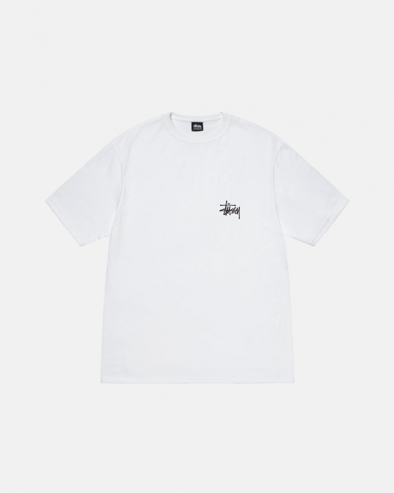 Stussy Basic Stussy Tee - Unisex Shortsleeve Białe | PLICD69344