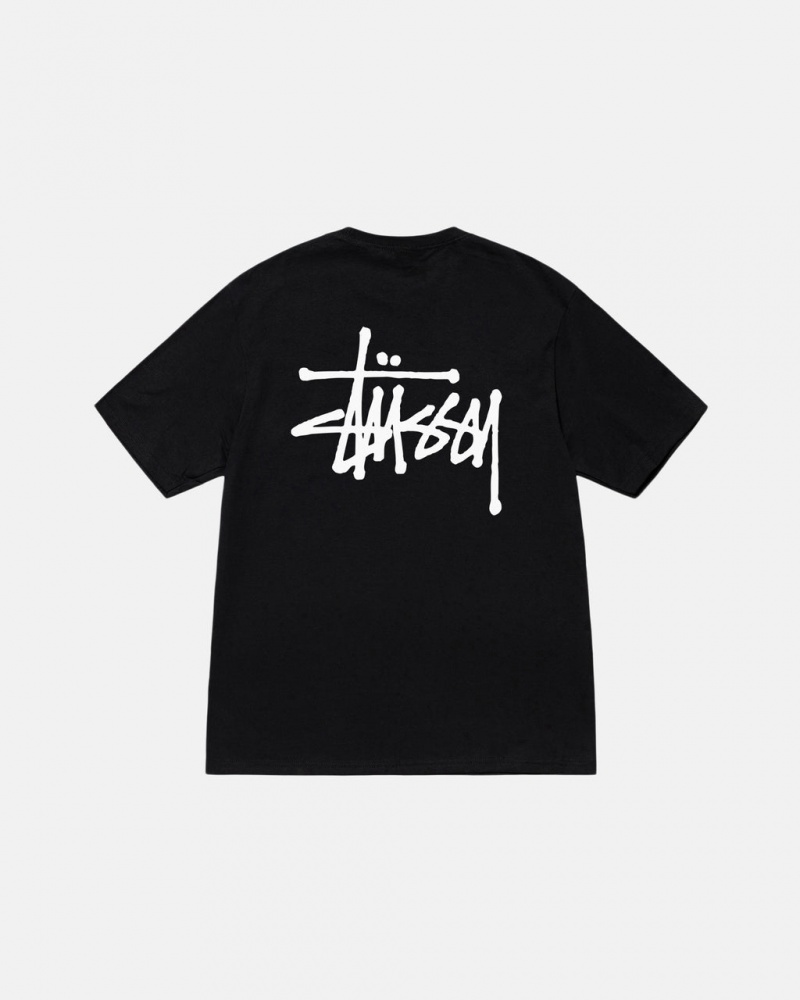 Stussy Basic Stussy Tee - Unisex Shortsleeve Czarne | ZPLNQ21624