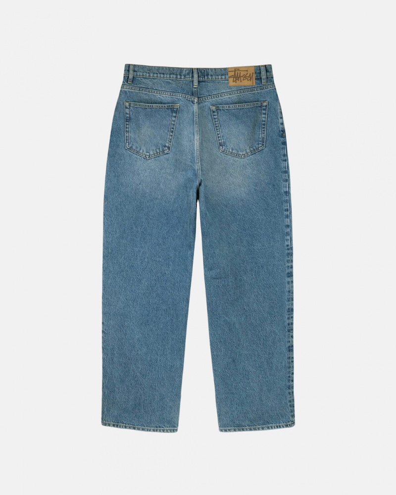 Stussy Big Ol& Jean Denim - Unisex Denim Niebieskie | PLZDE25086