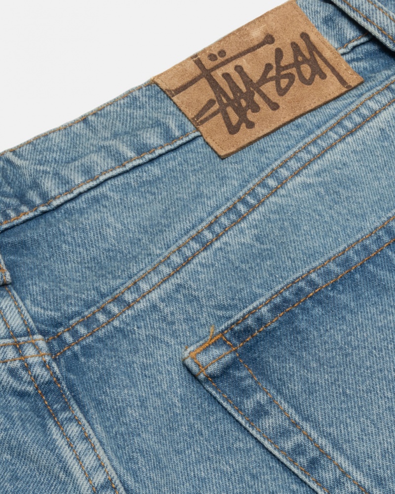 Stussy Big Ol& Jean Denim - Unisex Denim Niebieskie | PLZDE25086