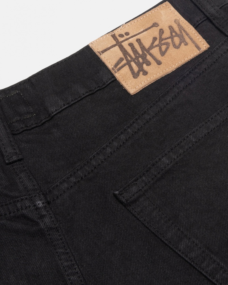 Stussy Big Ol Jean Overdyed - Unisex Denim Czarne | ZPLNQ73495