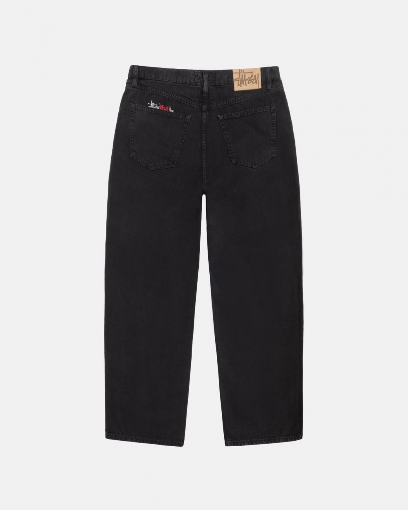 Stussy Big Ol& Jean Washed Płócienne - Unisex Pants Czarne | BPLSD88221