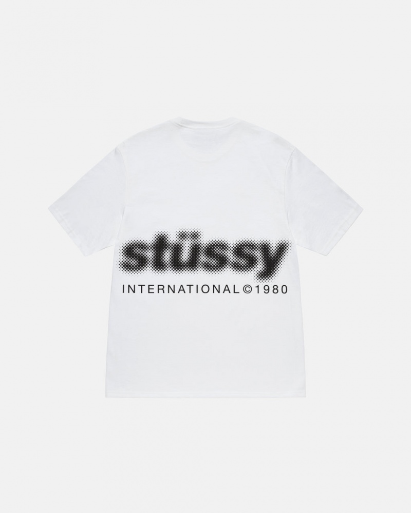 Stussy Blur Tee - Unisex Shortsleeve Białe | XPLBH29600